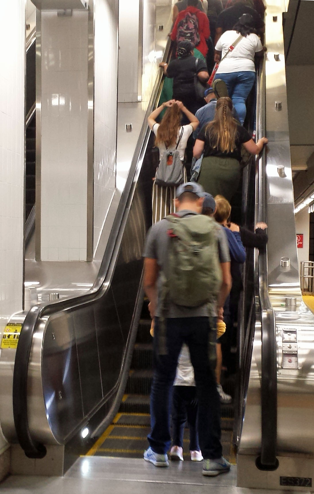 South Ferry station south escalator